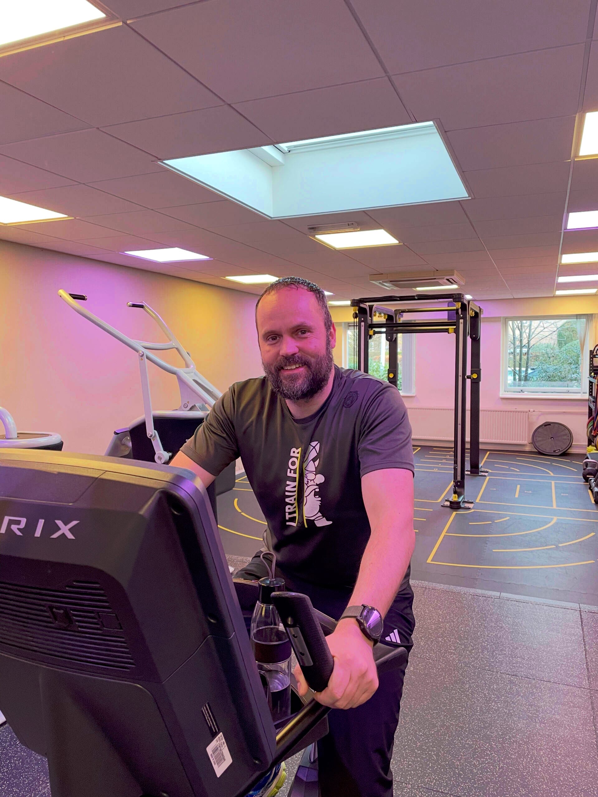 Bas fiets op de hometrainer bij Sport Accent